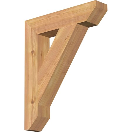 Ekena Millwork Traditional Slat Smooth Bracket, Western Red Cedar, 3 1/2"W x 18"D x 22"H BKT04X18X22TRA06SWR